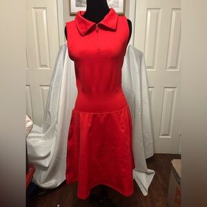 NWOT OQQ Chic Red Zip-Up Mini Dress